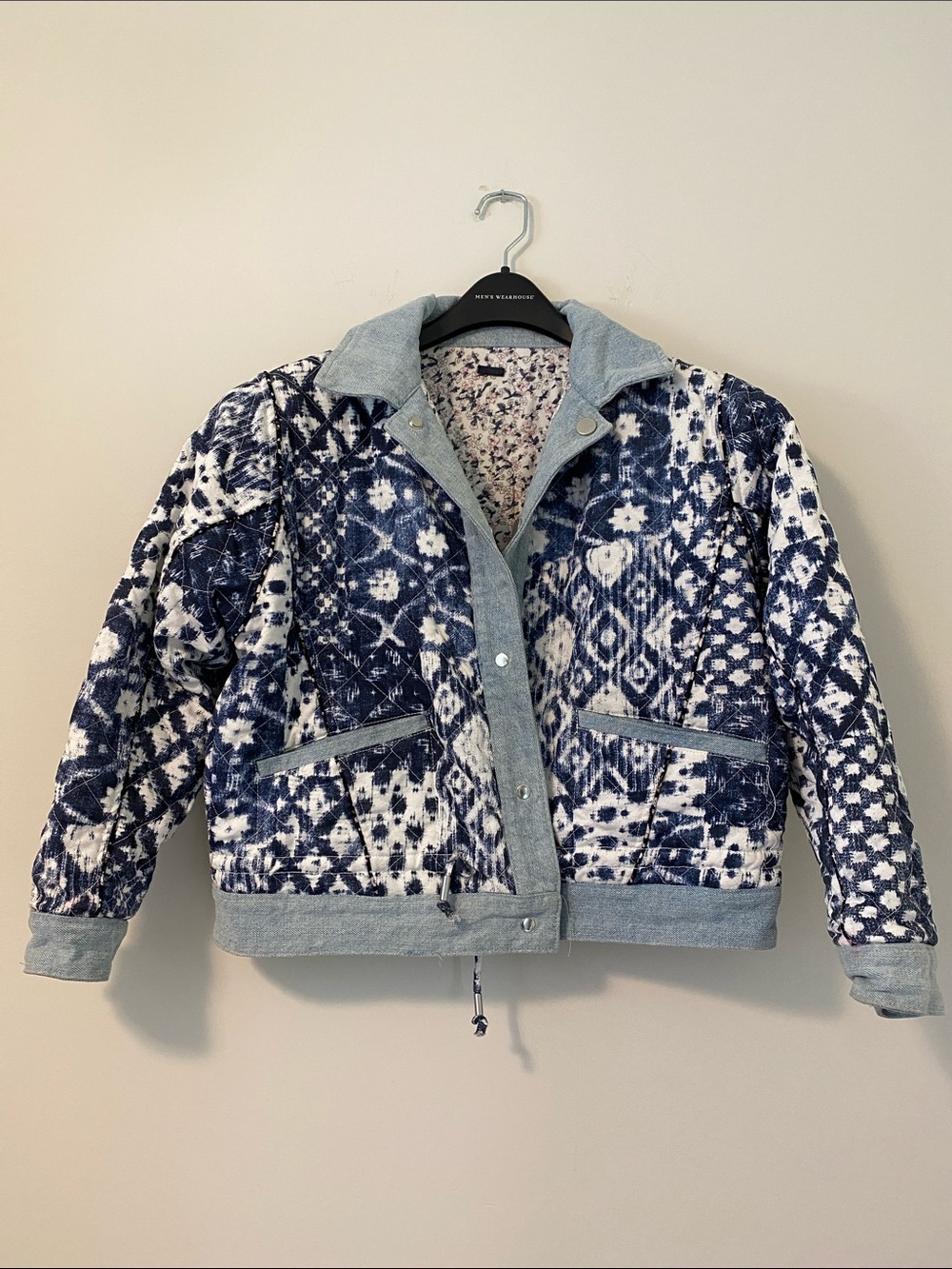 BLANKNYC Anthropologie Reversible Patchwork Quilted Jacket Petite Small SP